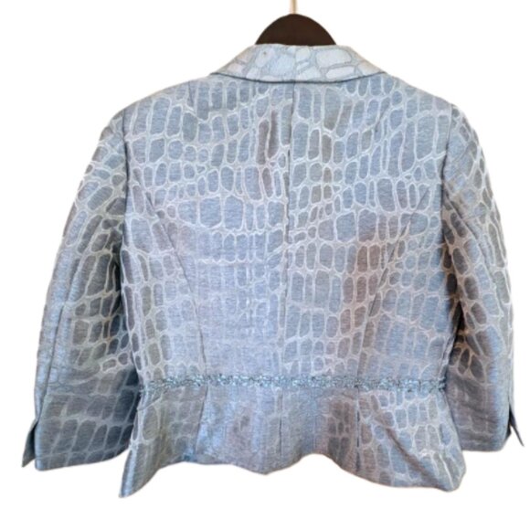 NWOT Kay Unger New York Suit with Ribbon Embroidery, Sequins, Beads at Waistline - Picture 6 of 10